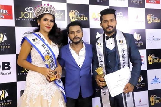 Dipti Shendre Winner Of Joil Entertainment’s  Miss Universe 2020 As 1st Runner Up  With Subtitle Winner Miss Photogenic