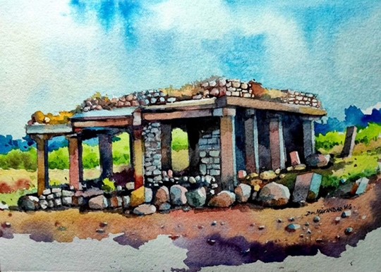 Solo Exhibition of Watercolour Landscapes By well-known artist Dr. M.G. Makandar in Jehangir Art Gallery