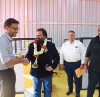 Dr Cheetah Yajnesh Shetty Brand Ambassador Bee9 Honey and Managing Director Prasad Shetty, Opening Gate for hundreds of Farmers.