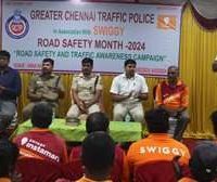 Three-Day Road Safety Program Launched By Swiggy And Chennai Traffic Police