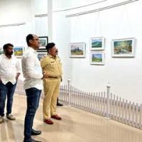 NISARGRUPAM  An Exhibition Of Paintings By Well-Known Artist Santosh B. Kardak In Nehru Centre Art Gallery